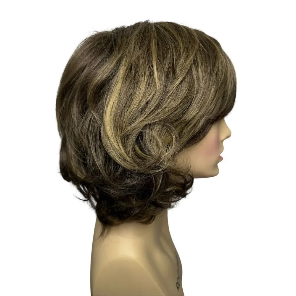 13” Light Brown Short Synthetic Hair‎ Bob Wig NEW